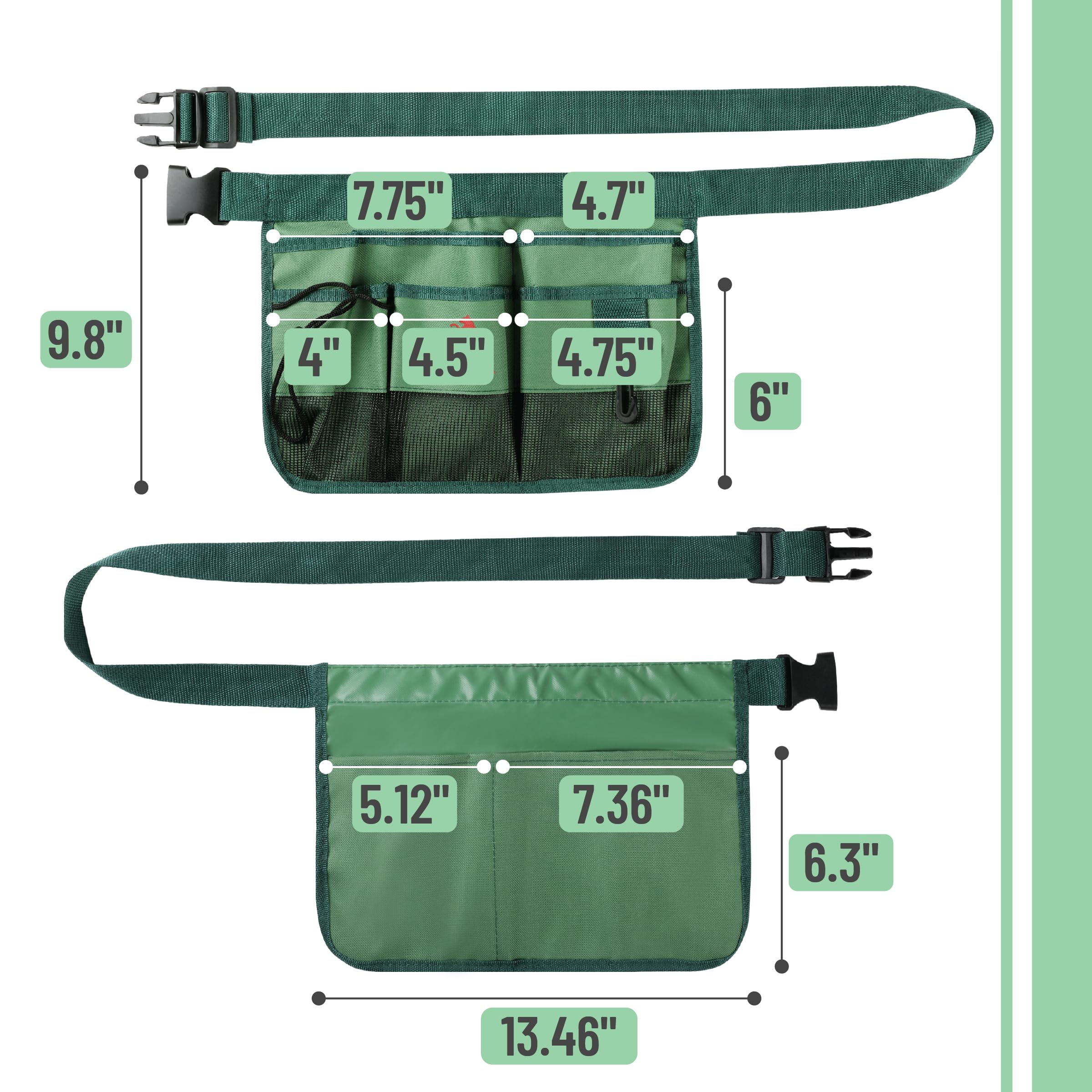 UNCO garden belt in use, demonstrating durability during outdoor tasks.