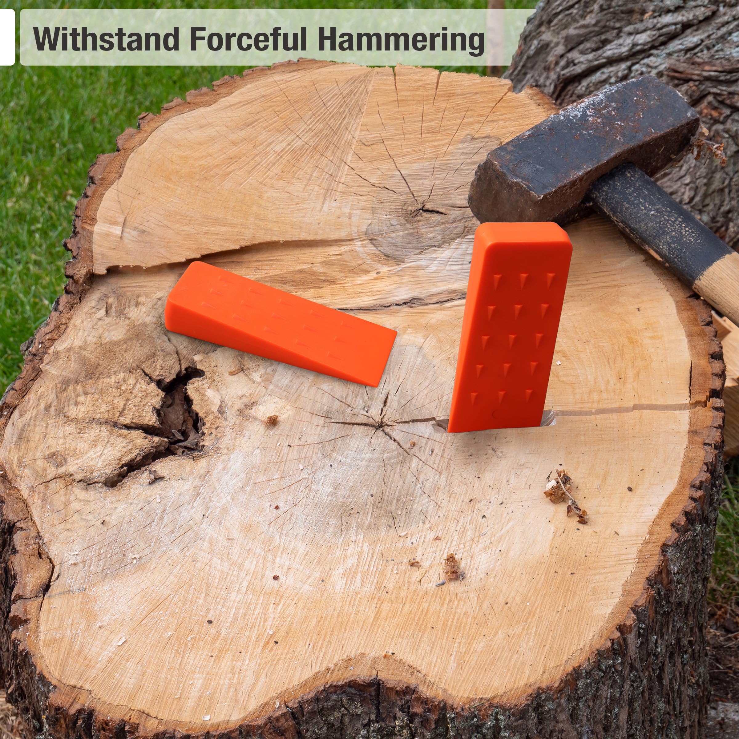 ABS plastic construction resists impact for repeated hammer driving.
