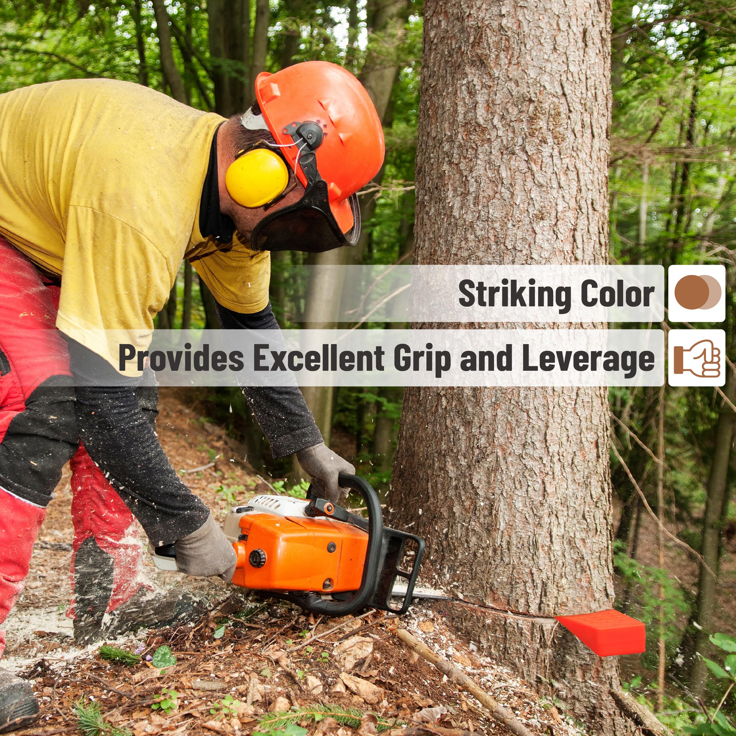 UNCO wedge set supports safer control in landowner tree-cutting projects.