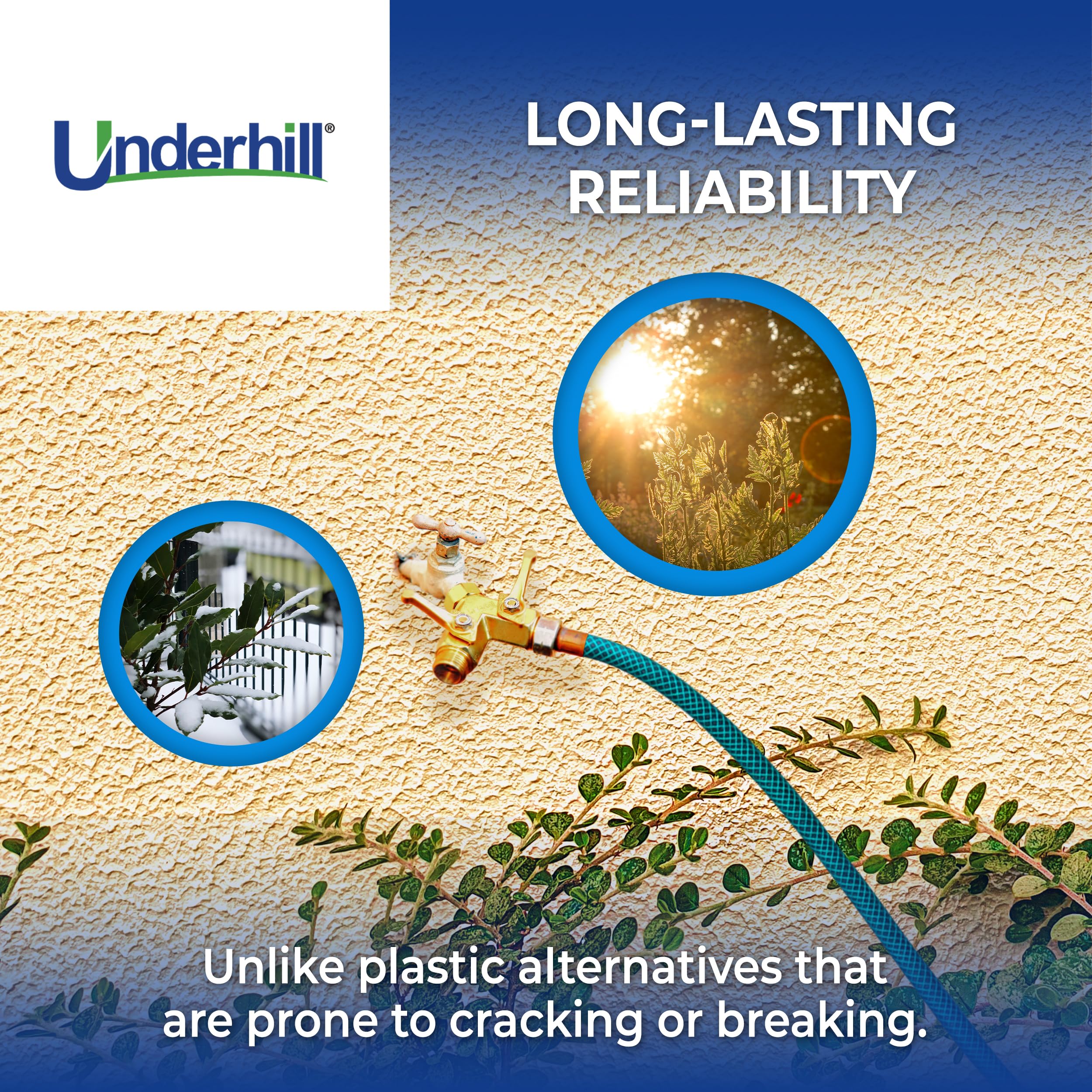 Underhill Faucet Extender enables reach for hard-to-access outdoor spigots.