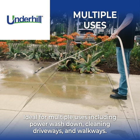 Underhill PowerBlast 6-inch hose nozzle close-up showcases heavy-duty performance