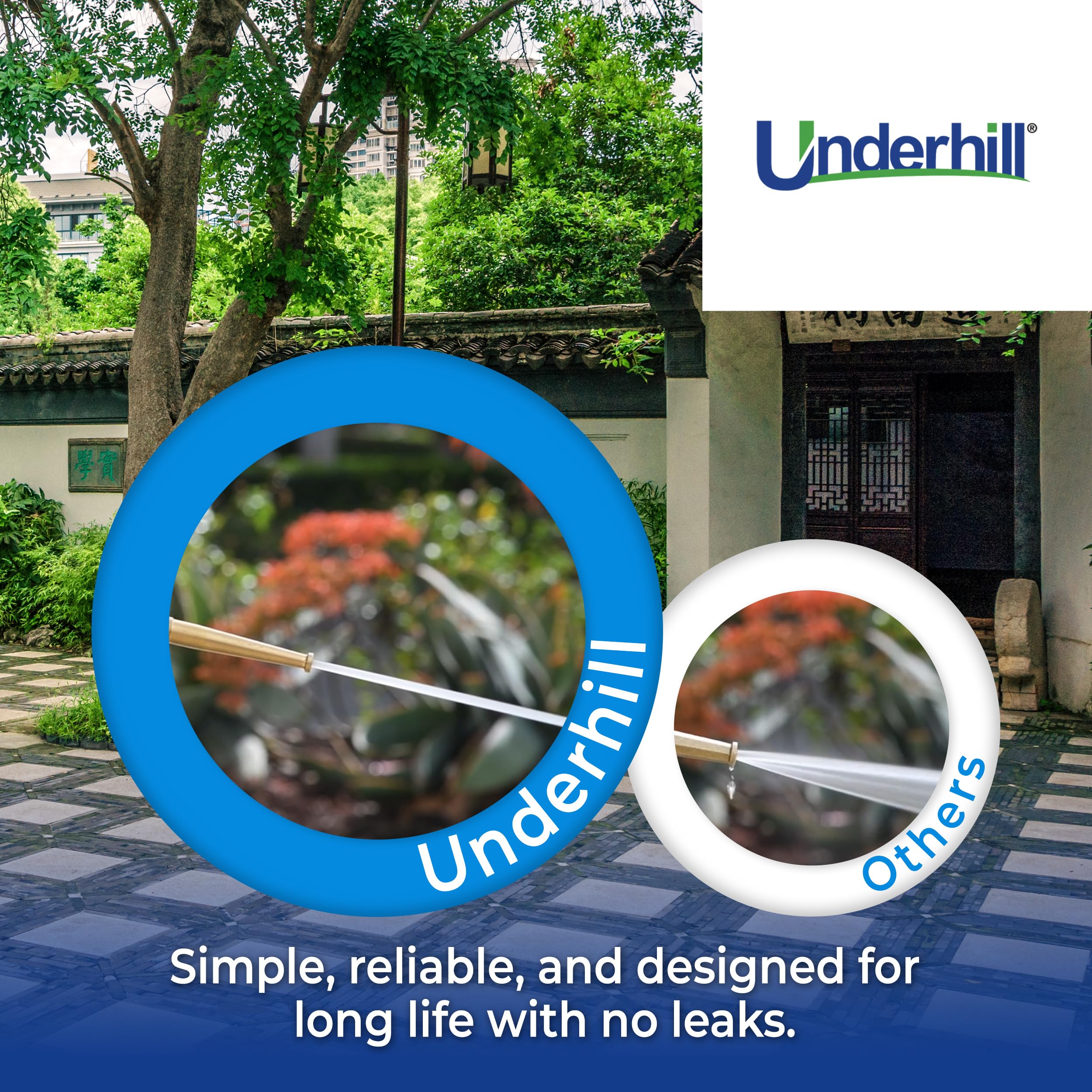 Underhill PowerBlast driveway cleaning use shows efficient wash down with minimal water
