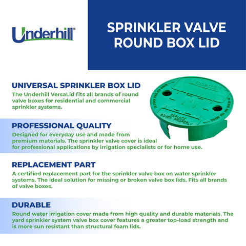 T-top design reduces dirt entering the sprinkler valve box.