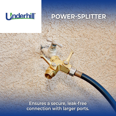 Underhill Y-Splitter ergonomic handles ensure effortless control while watering multiple zones.