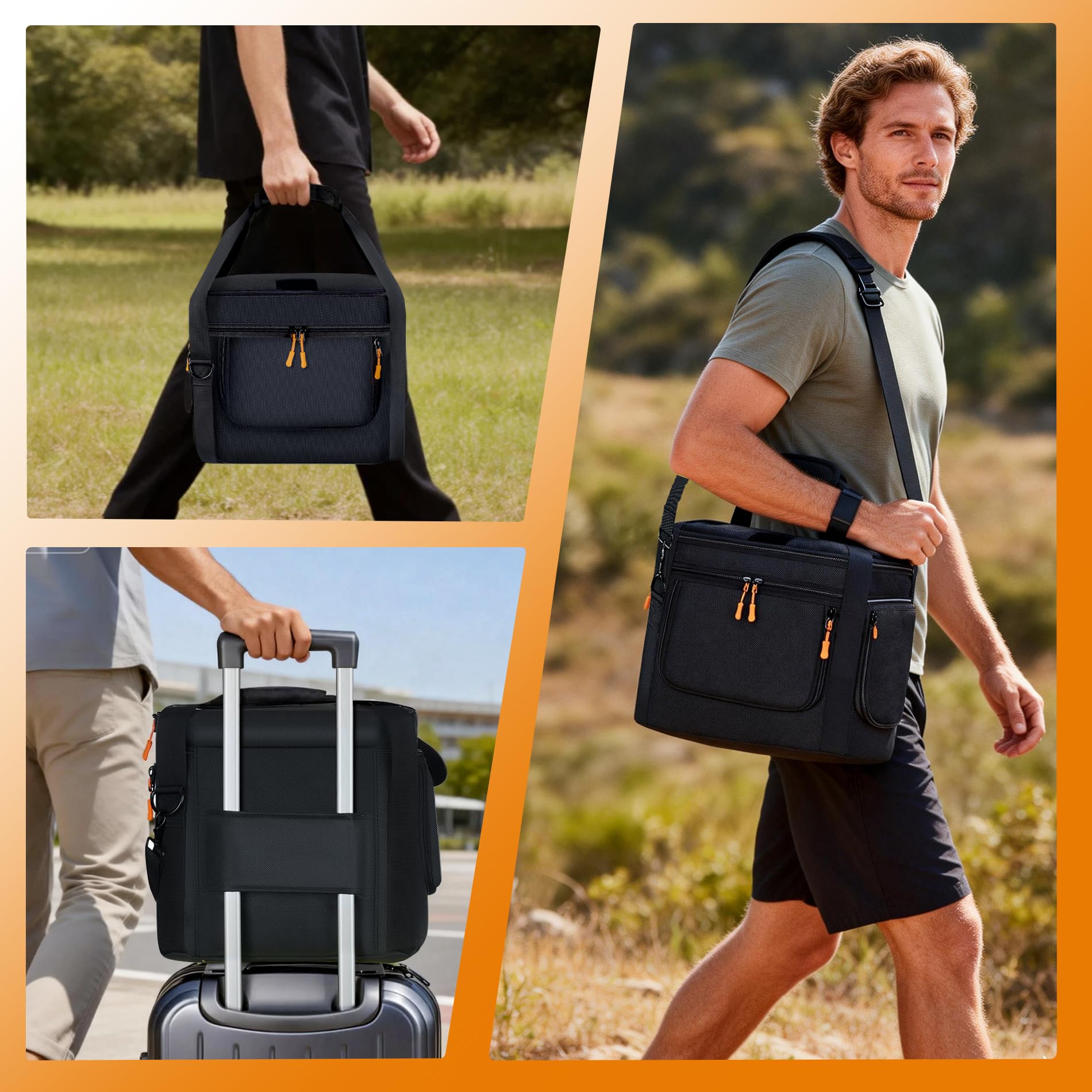 Undomip bag adjustable shoulder strap enables comfortable carrying on trips.