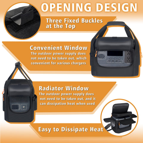 Undomip bag side zip access allows charging without removing the unit.