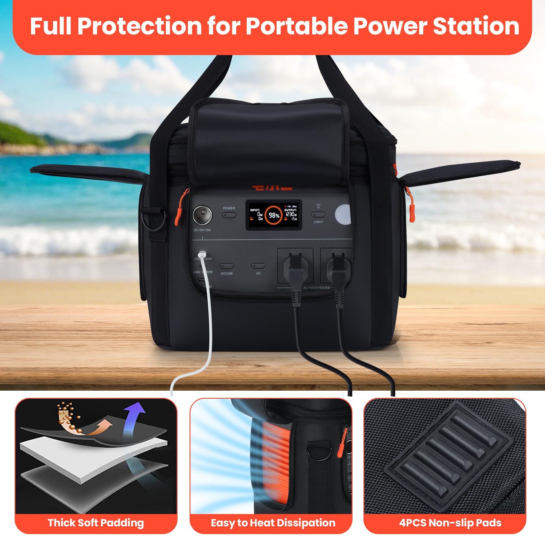 Undomip bag bottom uses abrasion-resistant material for rough surfaces