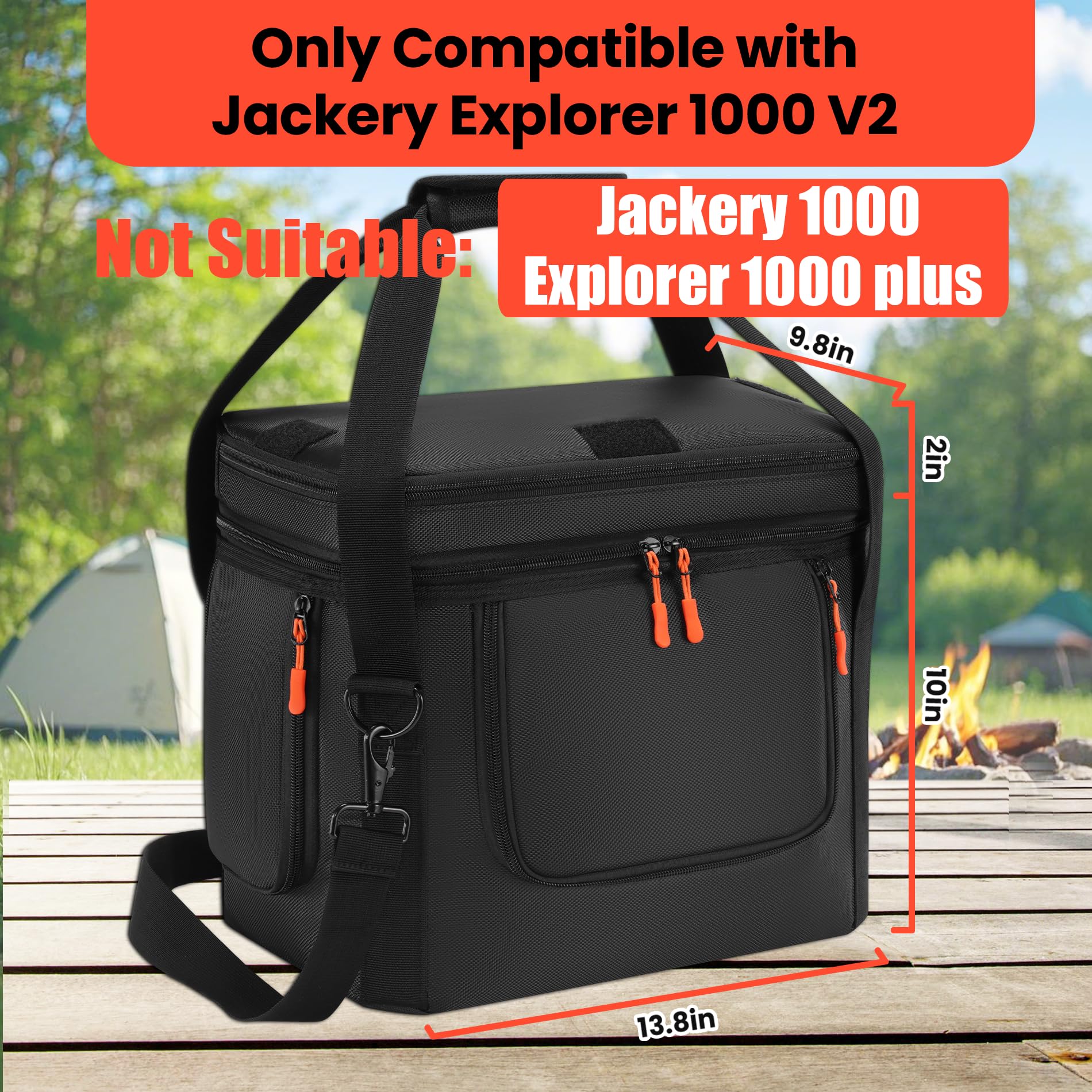 Undomip bag front opening zipper for easy access without removing the unit