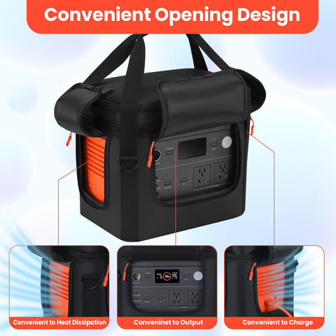 Undomip bag interior padding protects the power station against shocks