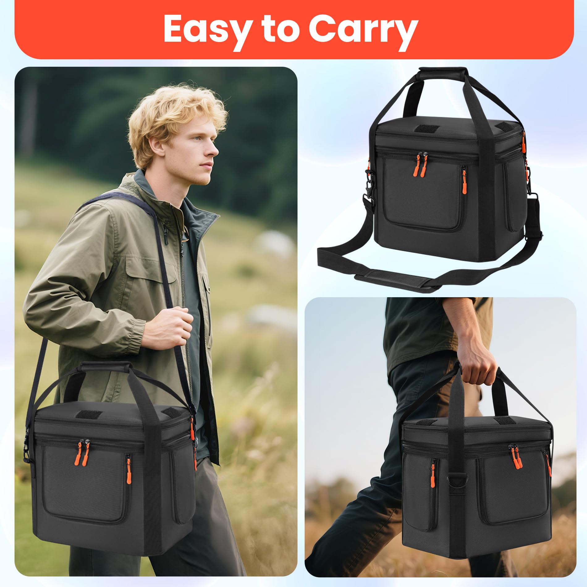 Undomip bag top pockets organize small accessories and cables