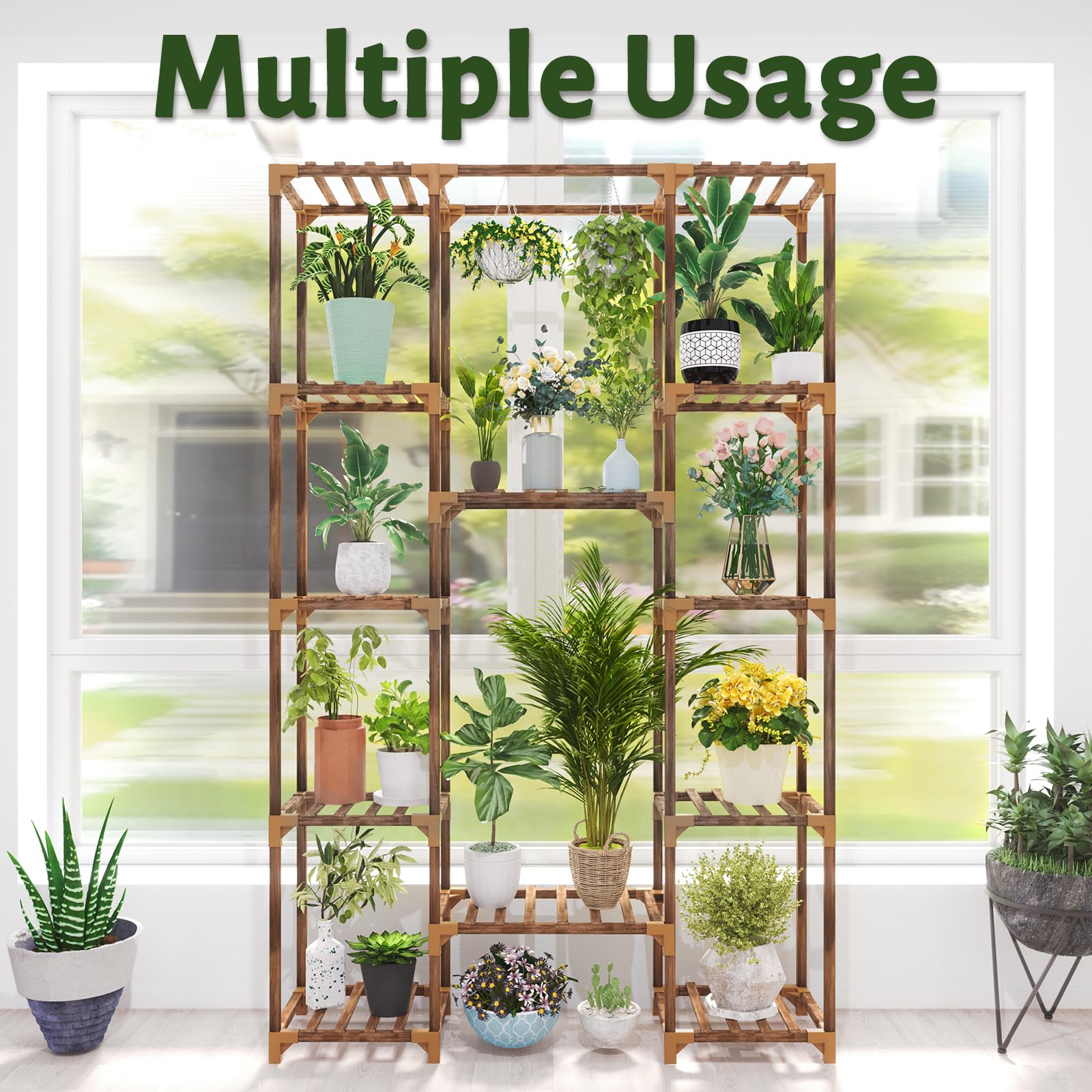 Uneedem outdoor stand is sturdy enough for balcony gardening.
