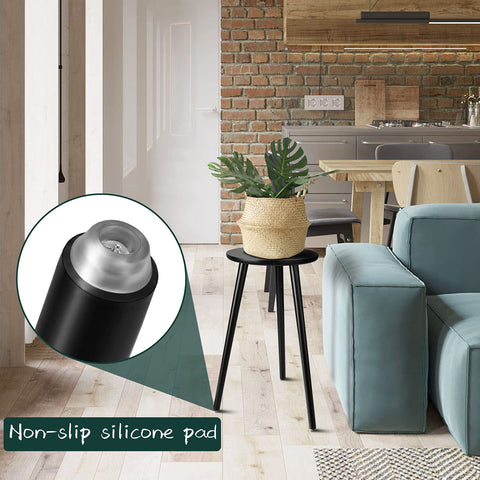 Uneedem round top supports 11-inch diameter pots safely.