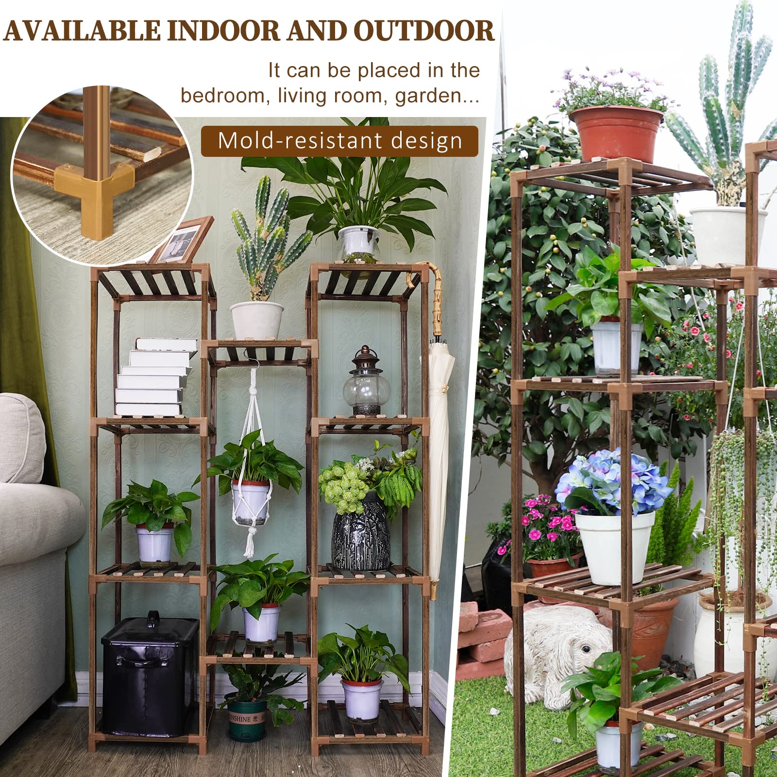 Uneedem triangle connectors simplify assembly for a sturdy outdoor shelf