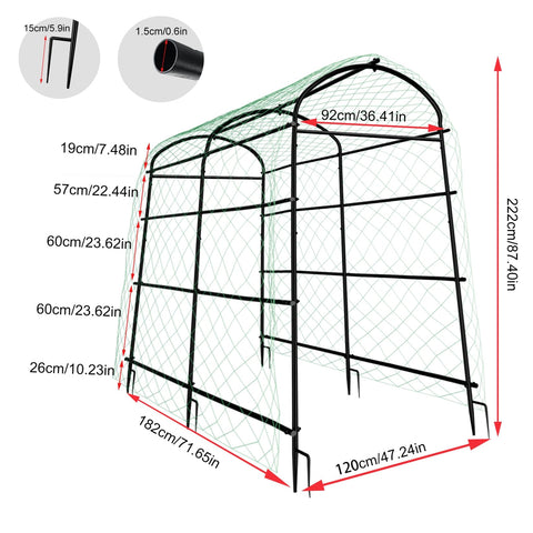 Unho Garden Trellis Arch 7.2ft assembly progress demonstrates easy setup