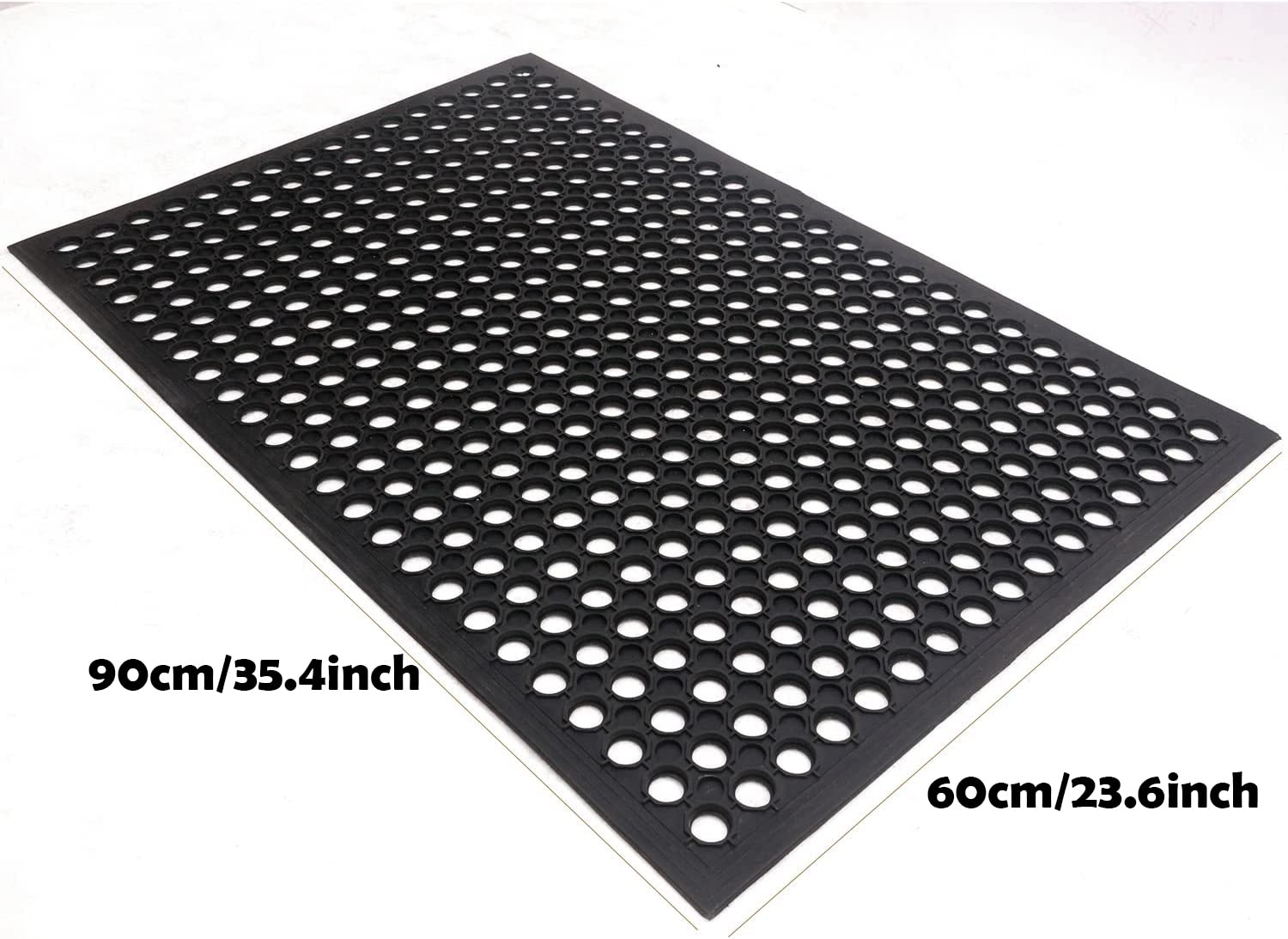 Uniboho drainage mat entry with large holes for moisture control.