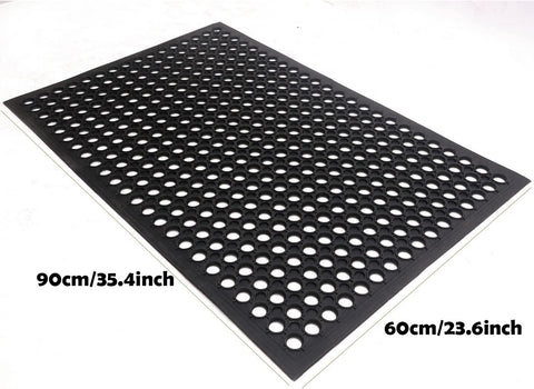 Uniboho drainage mat entry with large holes for moisture control.