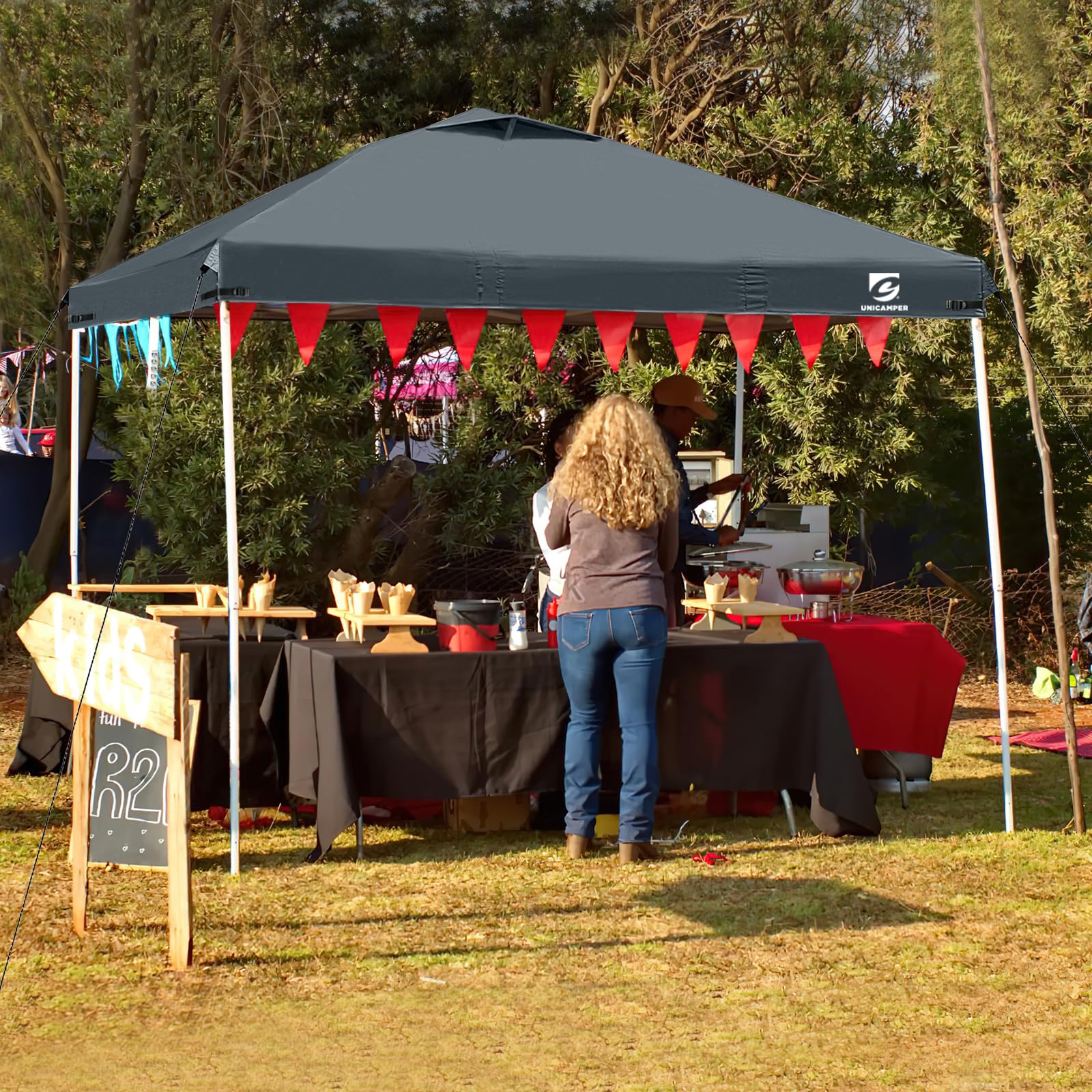 UNICAMPER easy-install replacement top for commercial or recreational events.