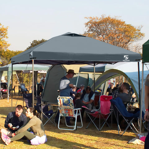 UNICAMPER light gray canopy top fabric showing waterproof material