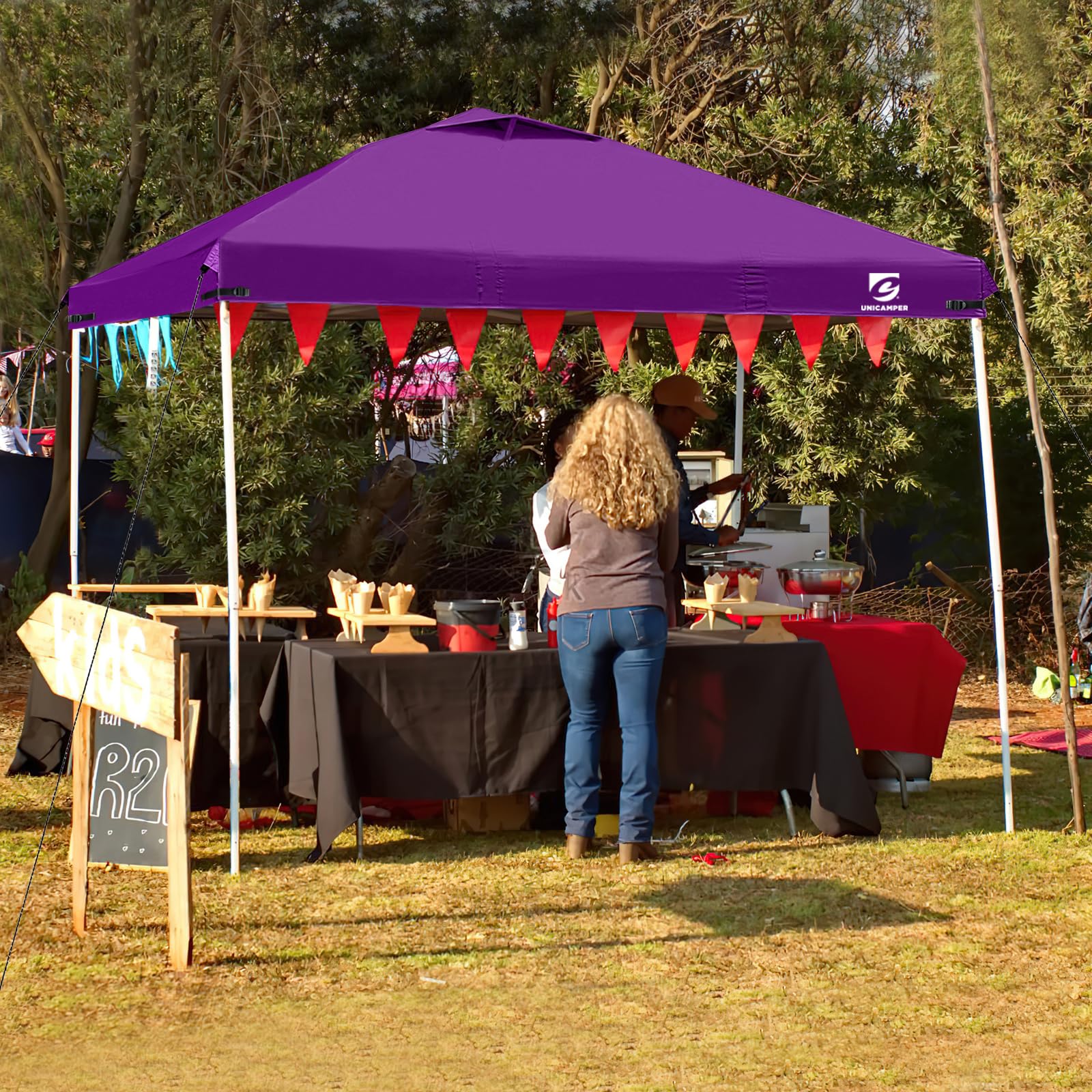 UNICAMPER 10x10 purple replacement top for backyard and events