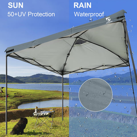 UNICAMPER straight-leg canopy compatibility showing proper fit