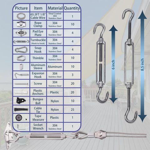 Unicaravan M6 pad eye secures sail mounting points for reliability.