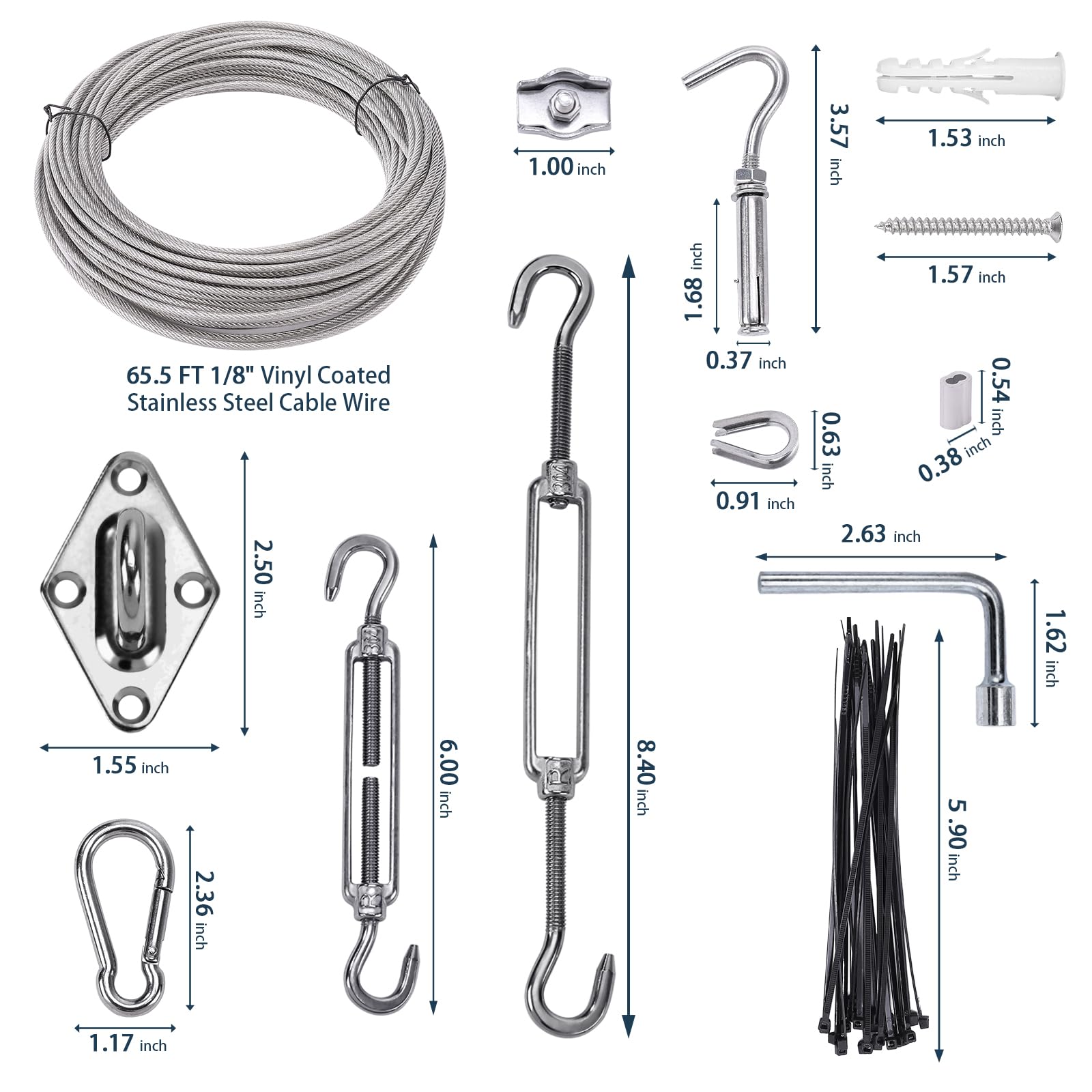Unicaravan M6 turnbuckle enables precise tensioning for a tight fit.