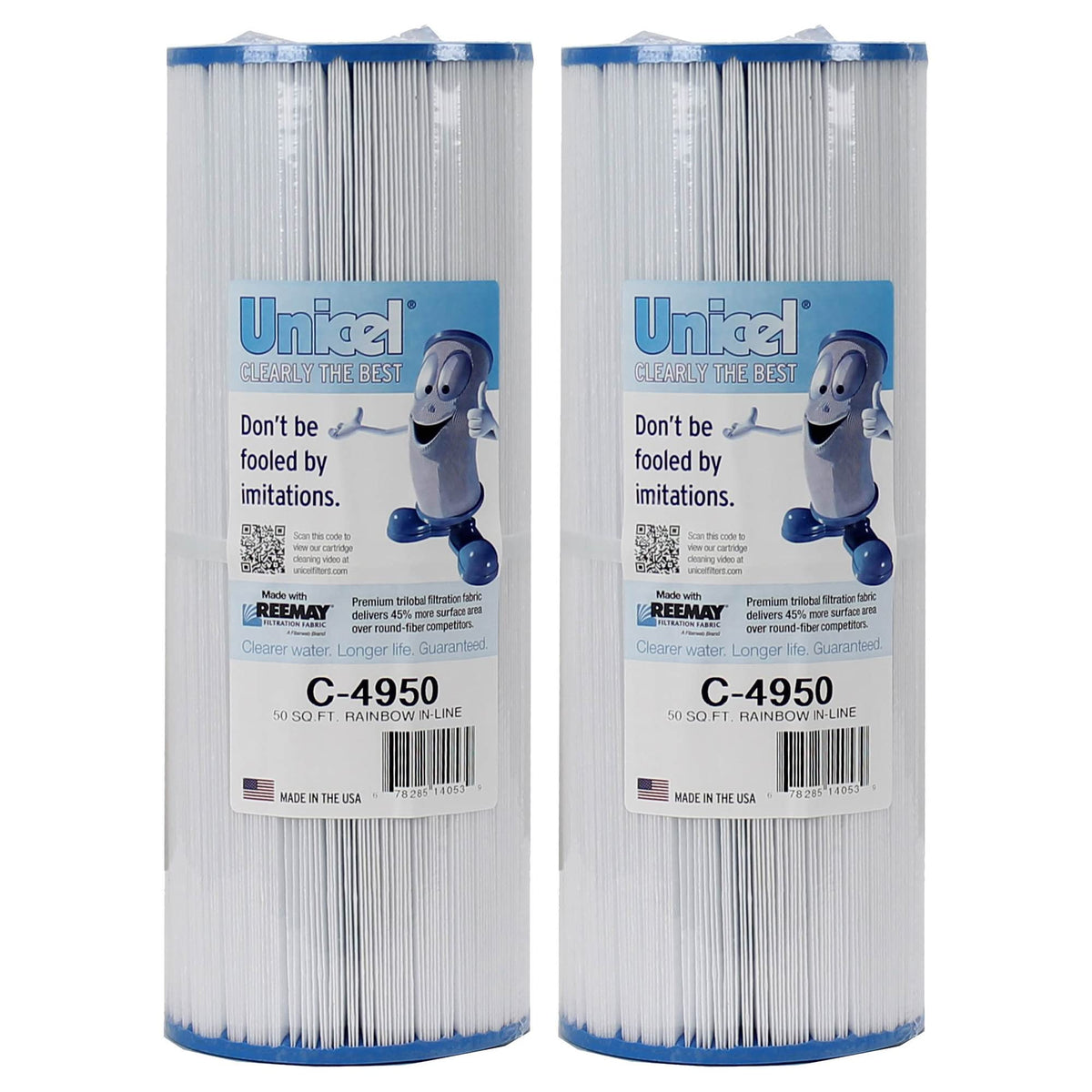 Unicel C-4950 filter cartridge, 50 sq ft media for clearer spa water