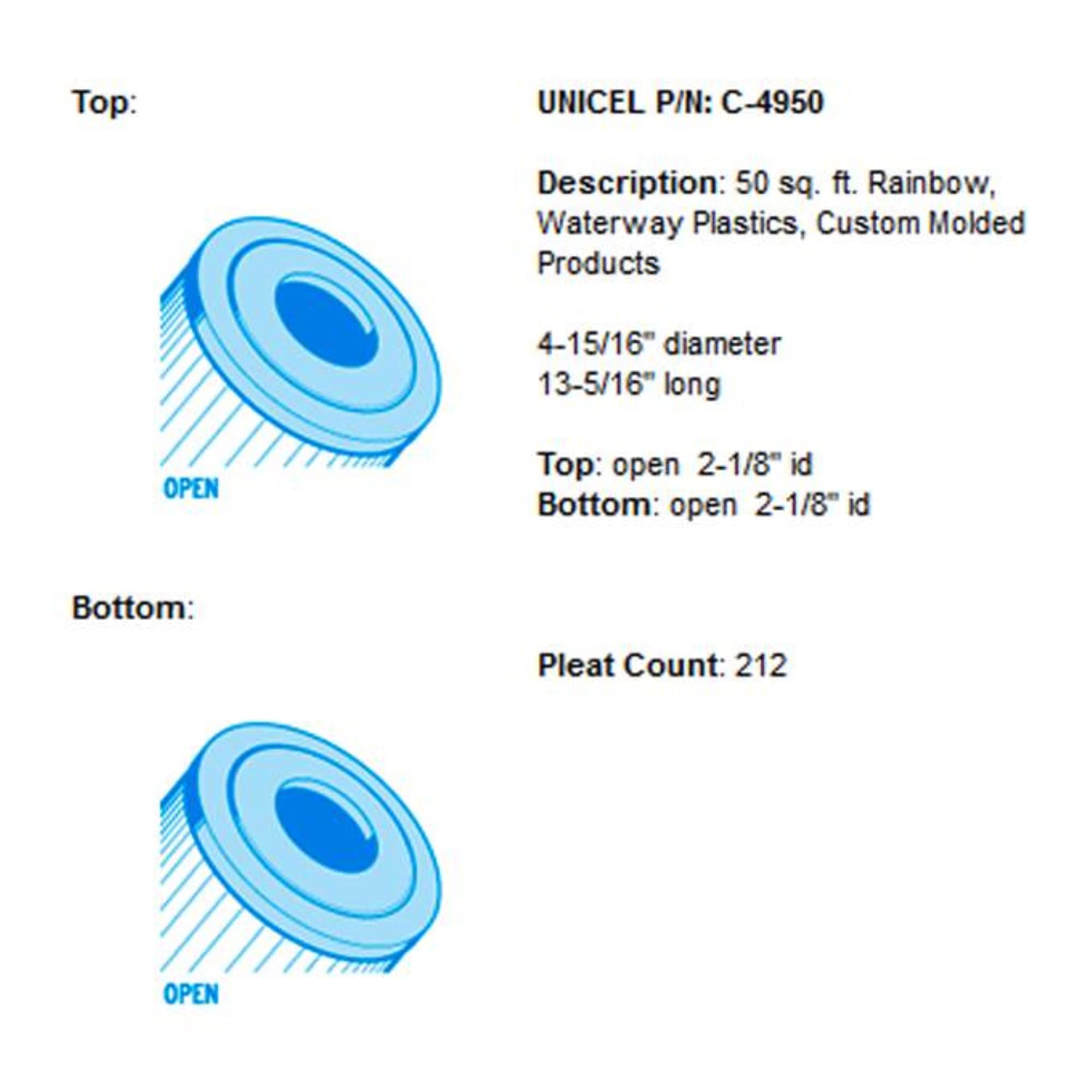 Unicel C-4950 two-pack packaging for convenient replacements