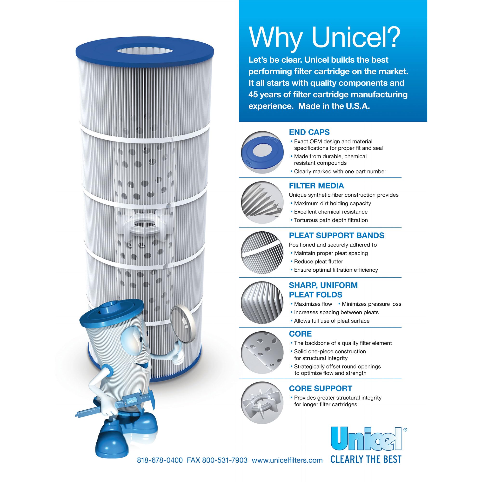 Unicel C-8412 8 15/16 inch diameter fits compatible pool filters