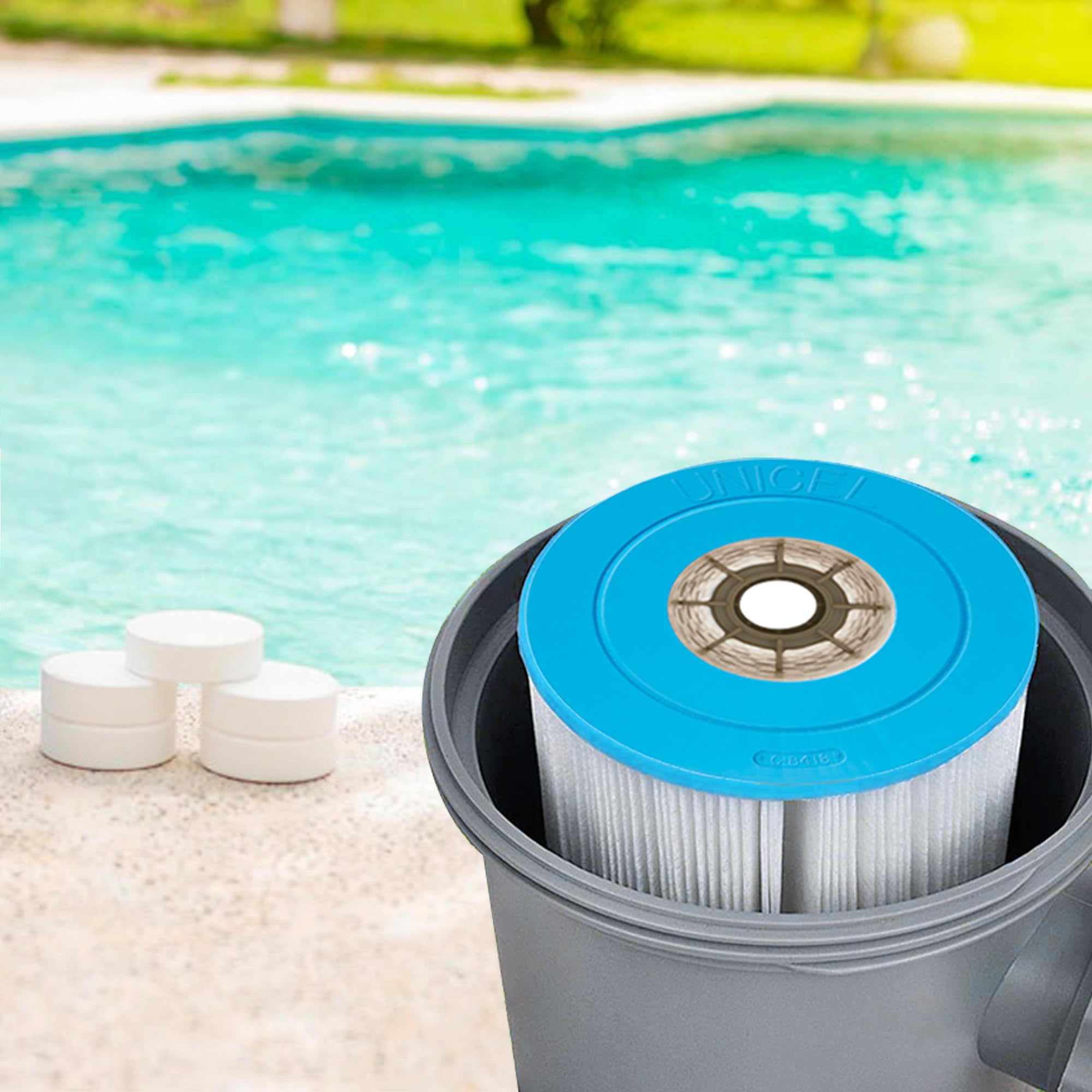 Unicel C-8418 compatible with Jandy systems for simplified pool maintenance.