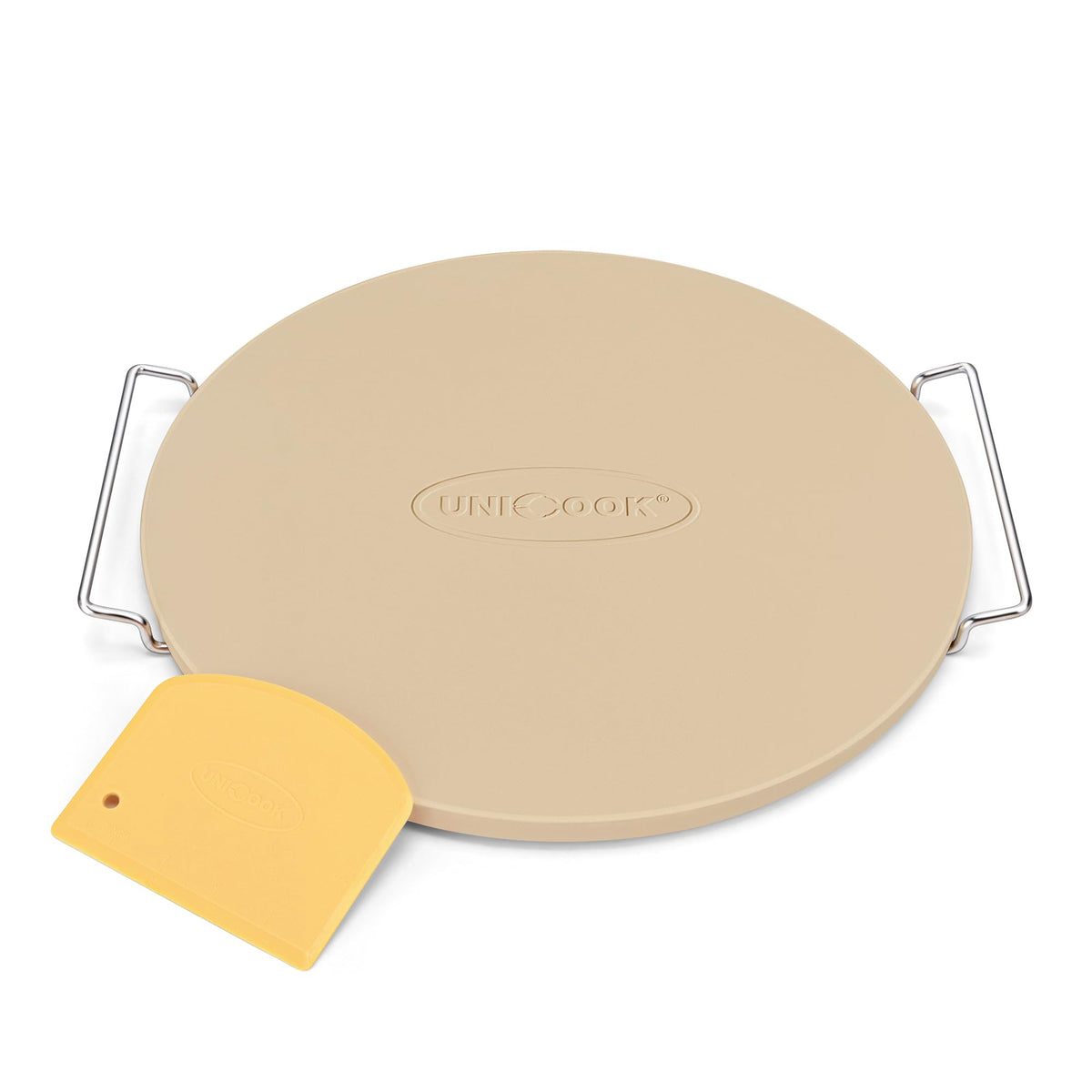 Unicook 12-inch round pizza stone heats evenly for crisp crust