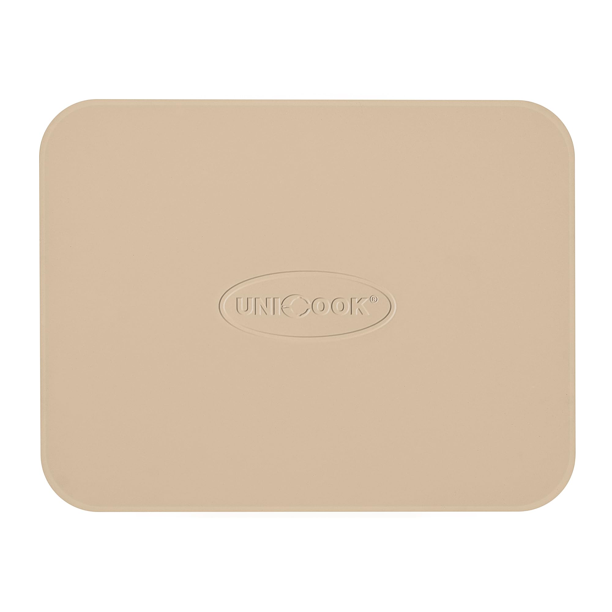 Unicook 15x12 inch pizza stone on oven rack for crispy crust and even heat