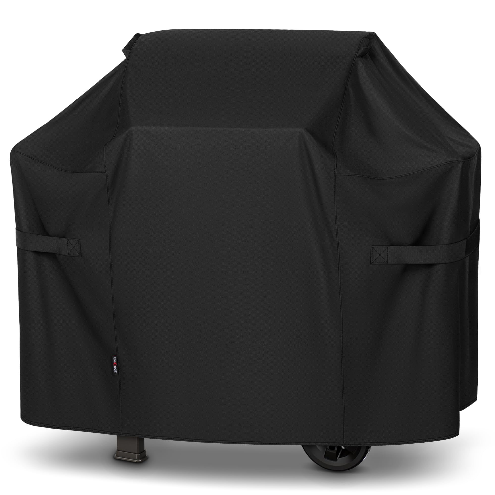 Unicook 48-inch grill cover protecting Weber Spirit 200 series from rain and sun