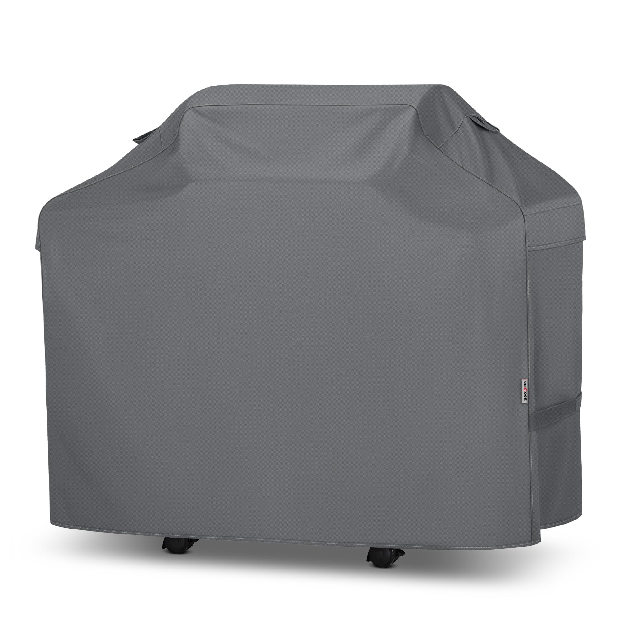 Unicook 50 inch grill cover front view protects your grill from sun and rain.