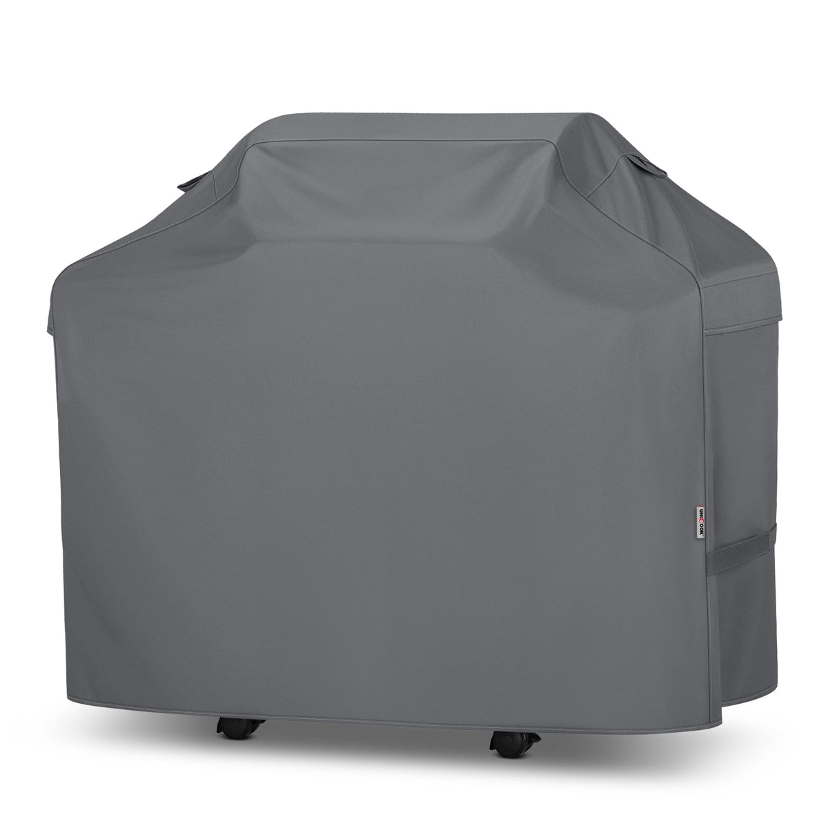 Unicook 50 inch grill cover front view protects your grill from sun and rain.