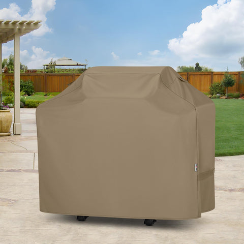 Unicook taupe finish blends with outdoor décor