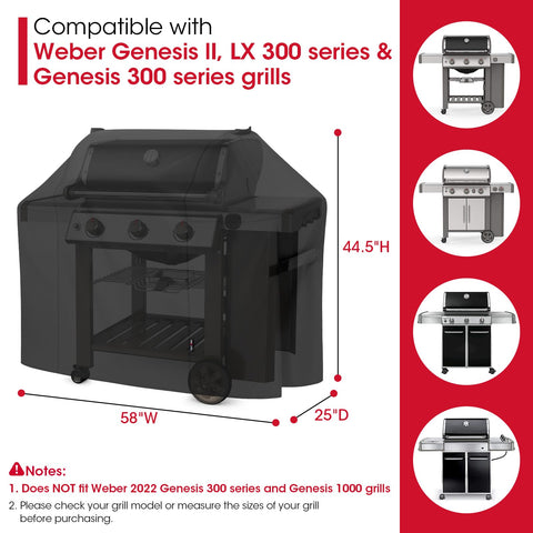 Unicook 58-inch waterproof fabric shield resists rain and fading to keep your grill looking new.