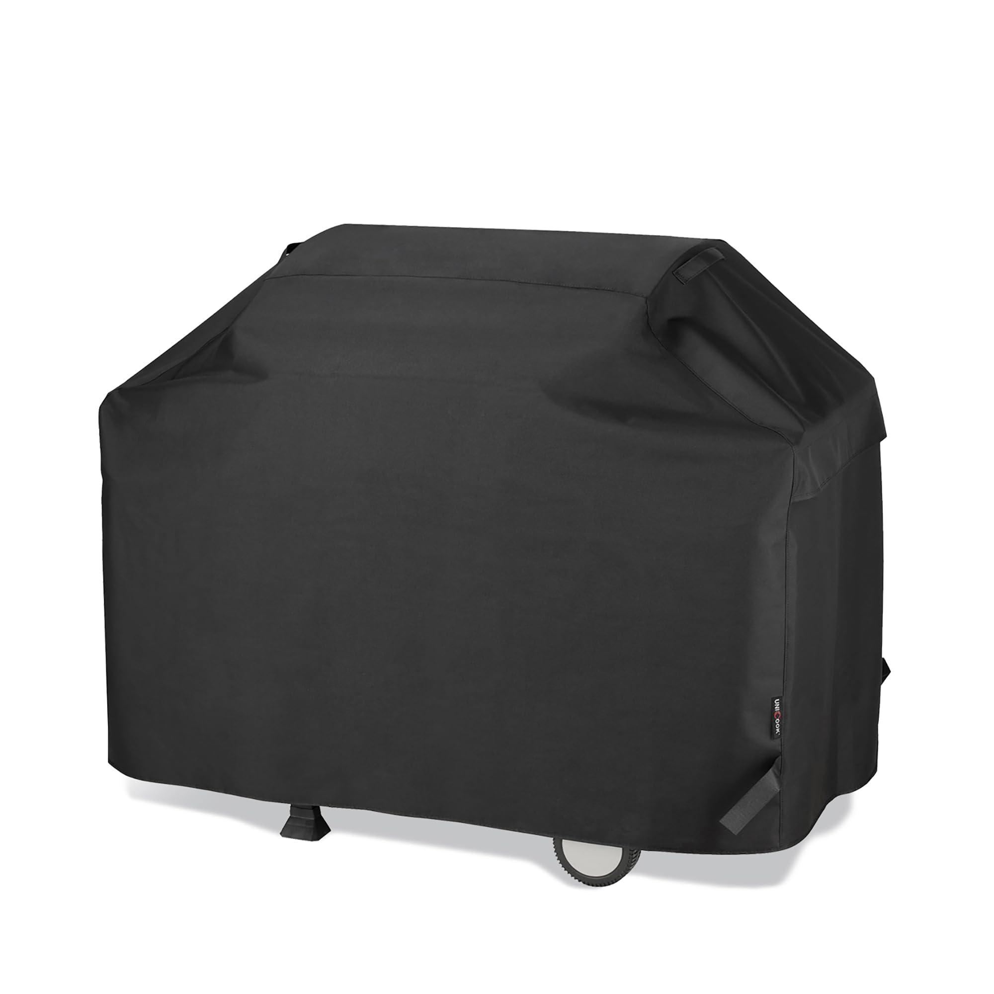 Unicook 65-inch grill cover front view showing full weather protection.