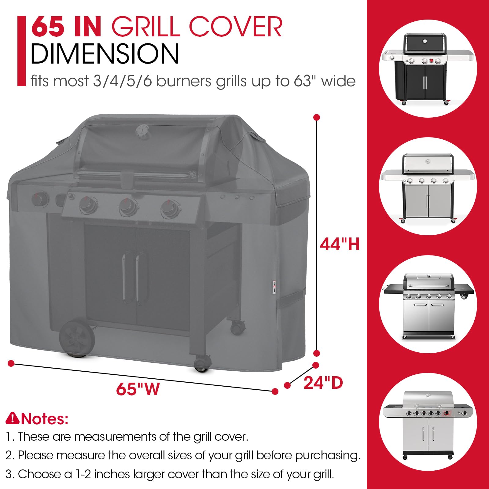 Unicook grill cover side vents promote airflow to prevent moisture