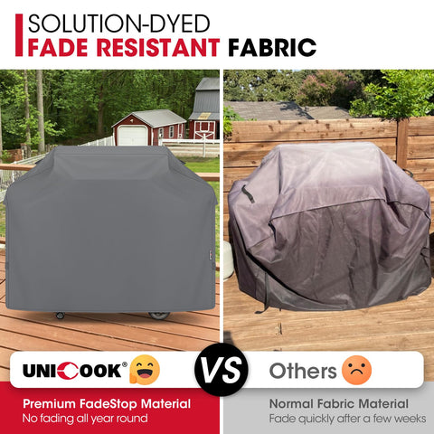 Unicook grill cover wind straps keep it secure during gusts