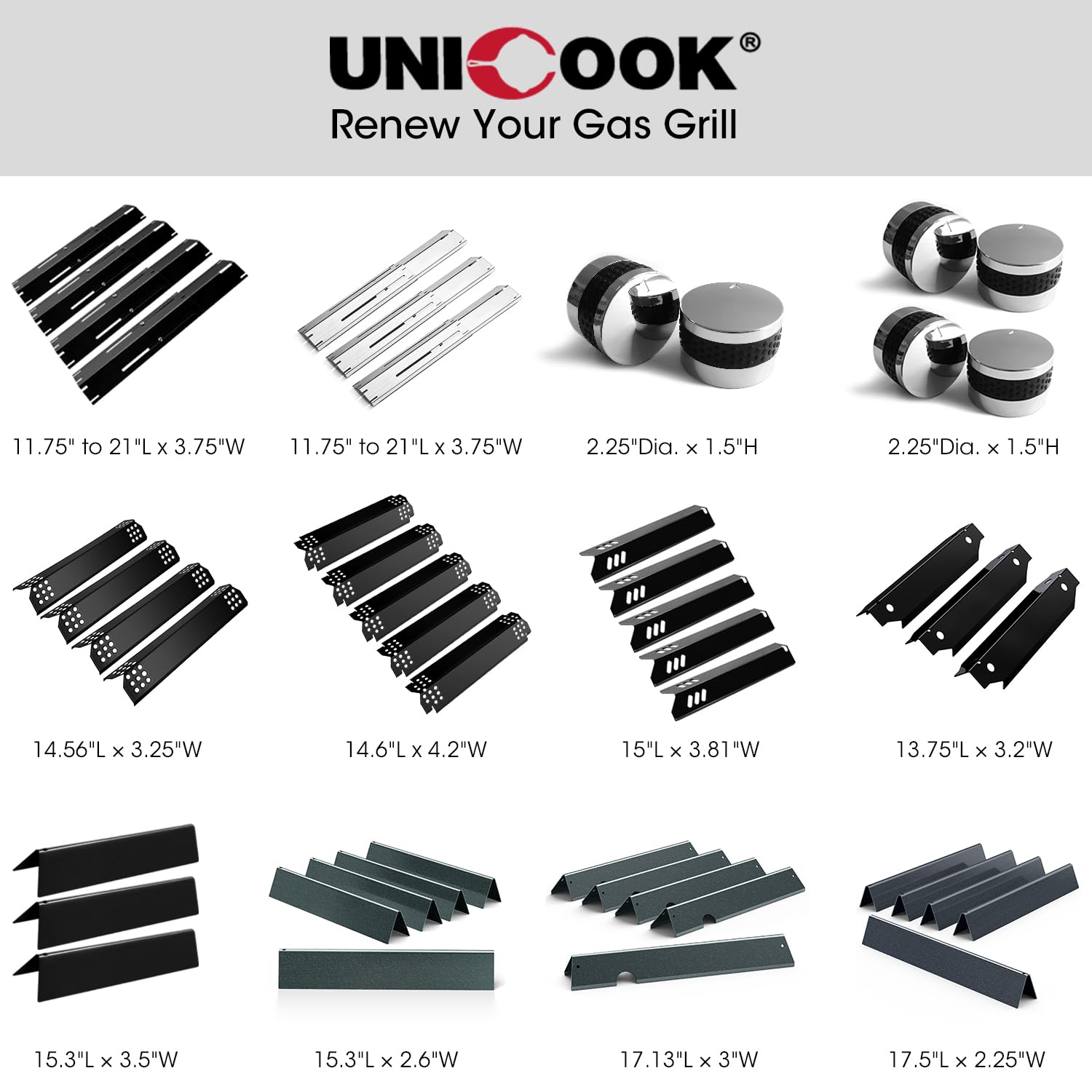 Unicook 7636 flavorizer bars easy to clean non-stick surface after grilling