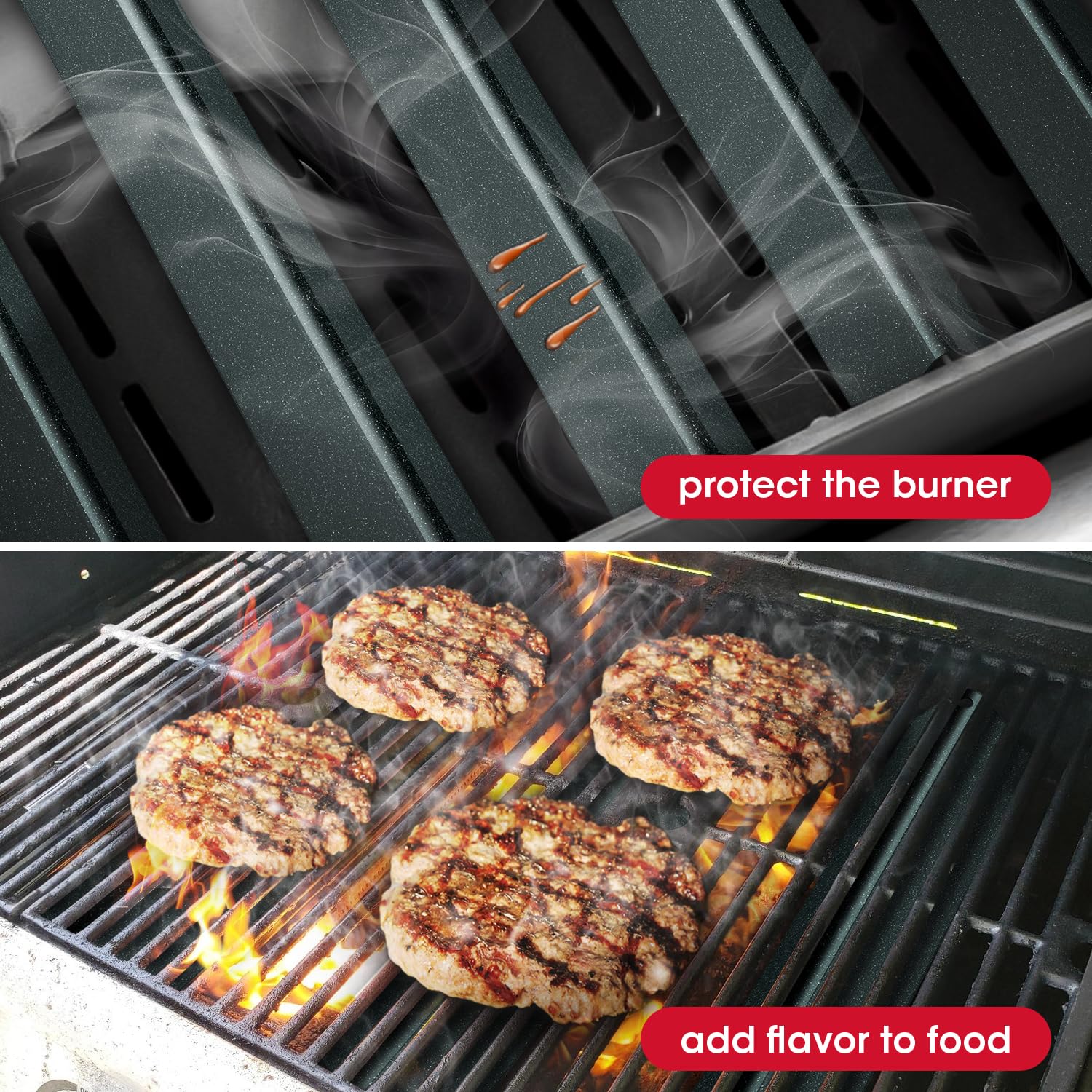 Unicook 7636 flavorizer bars provide heat insulation for even cooking on the grill