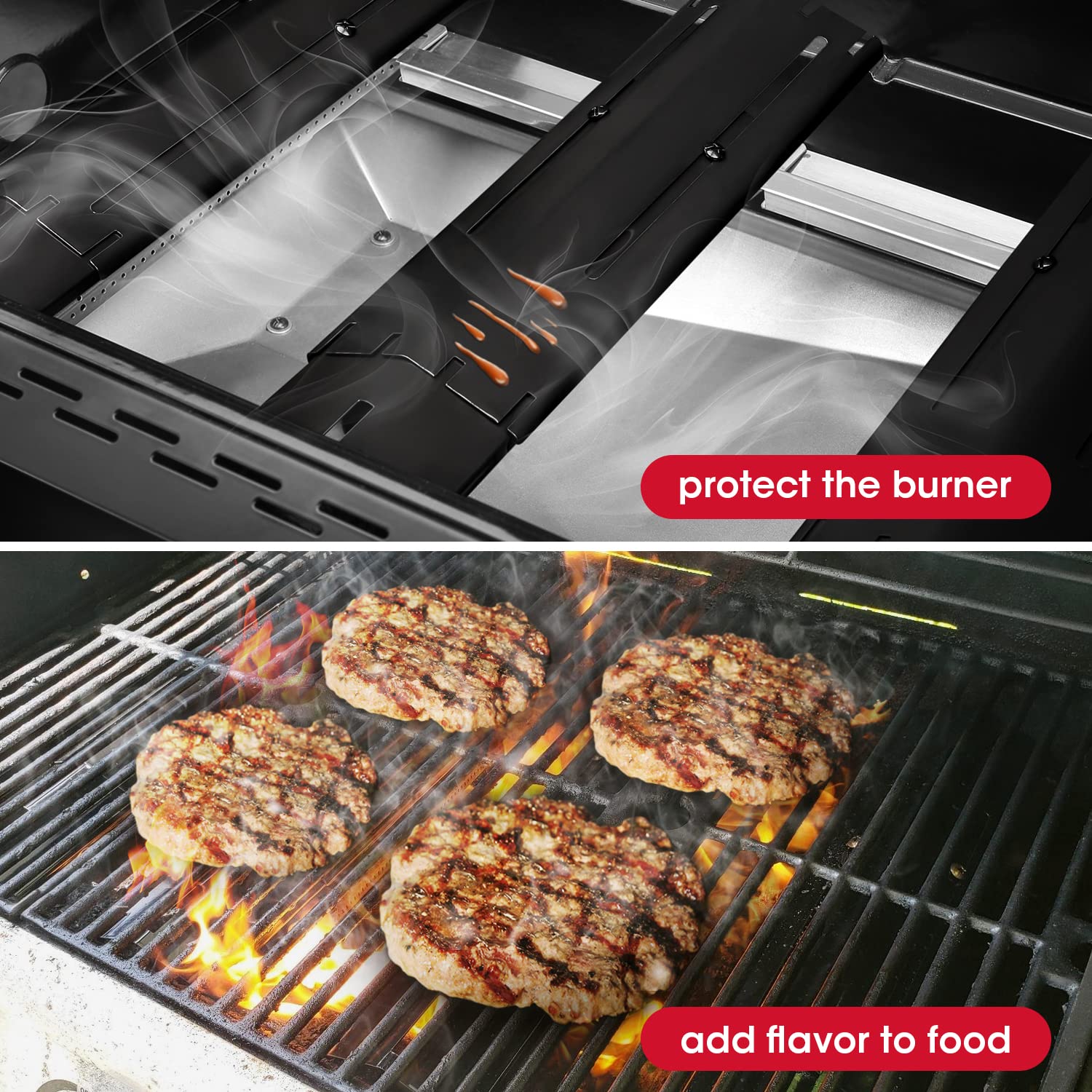 Unicook porcelain steel burner cover protecting grill components