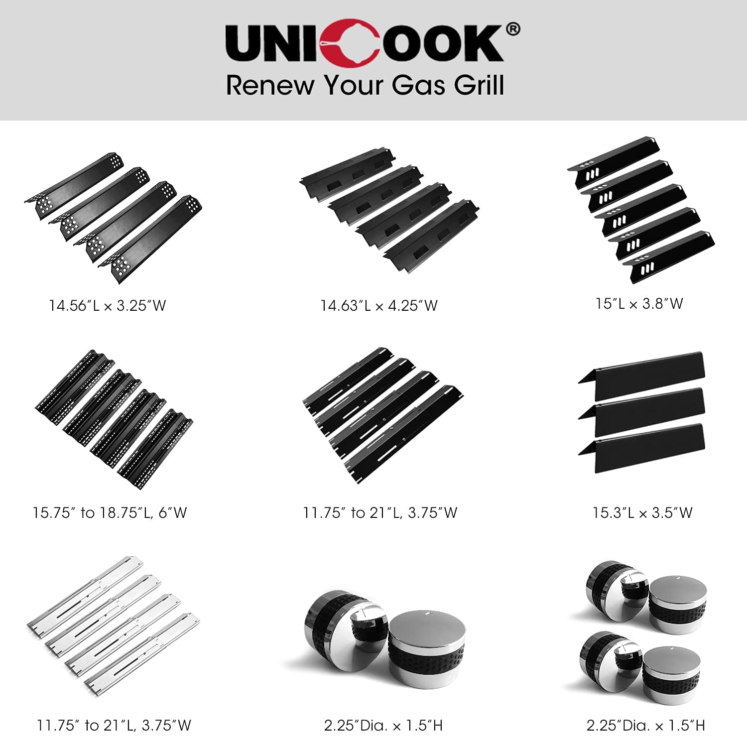 Unicook compatibility model reference shows broad grill fit