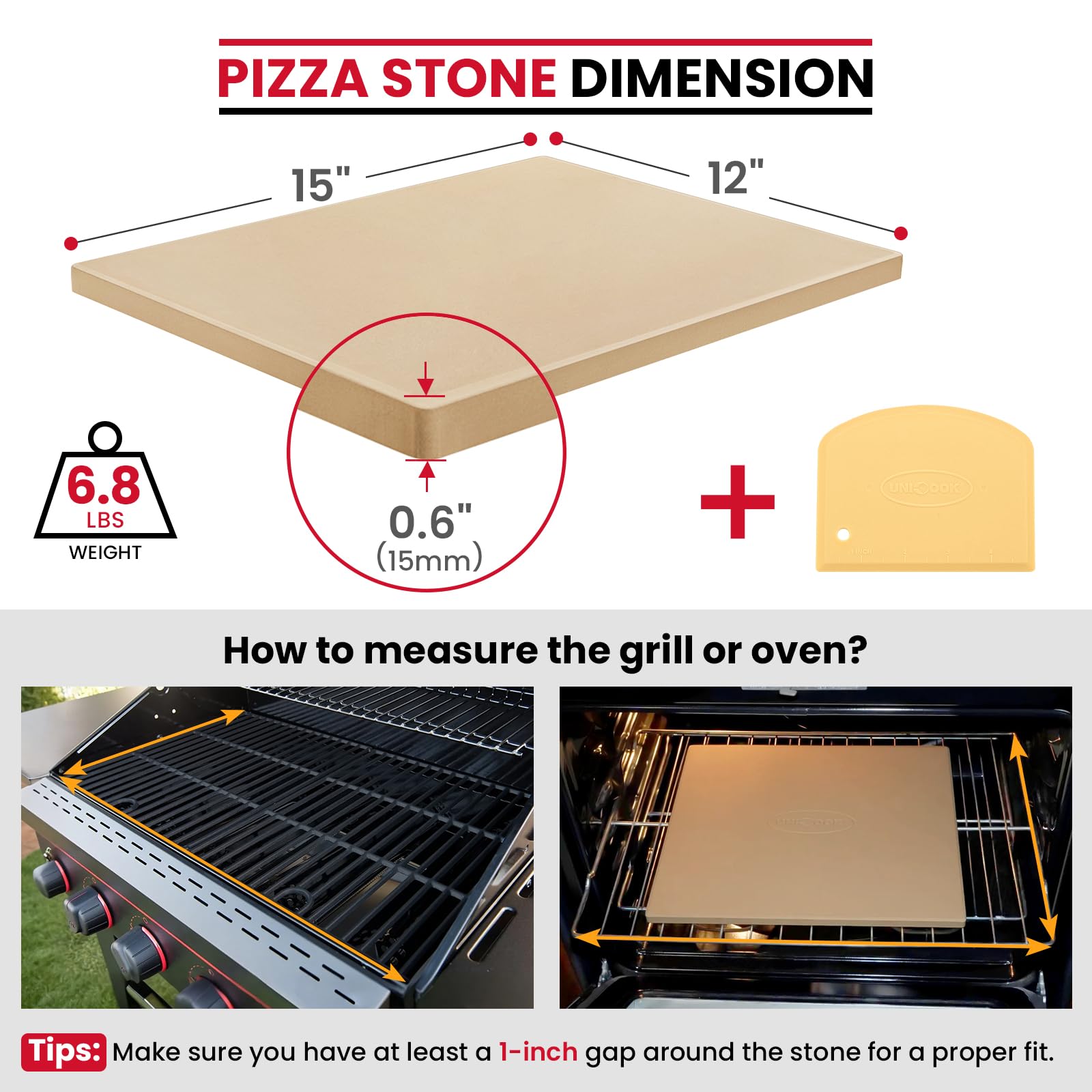 Unicook cordierite baking stone offers high-heat resistance for crispy textures