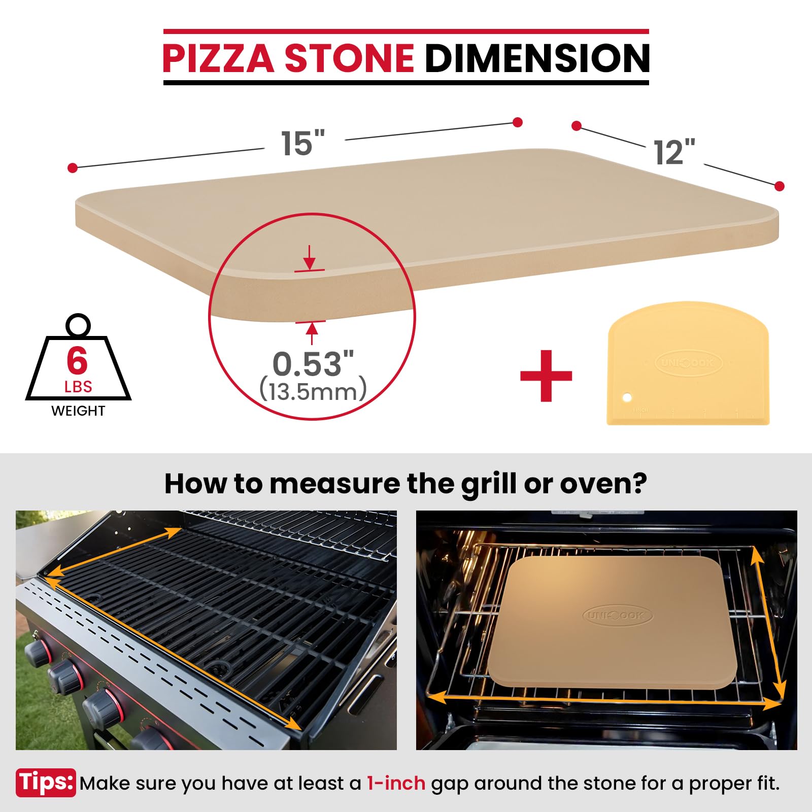 Unicook cordierite stone resists thermal shock up to 1450F for reliable high-heat cooking