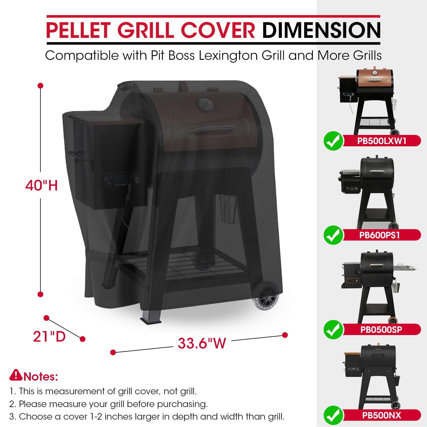 Unicook cover shows waterproof textured vinyl with soft inner liner for grill protection.
