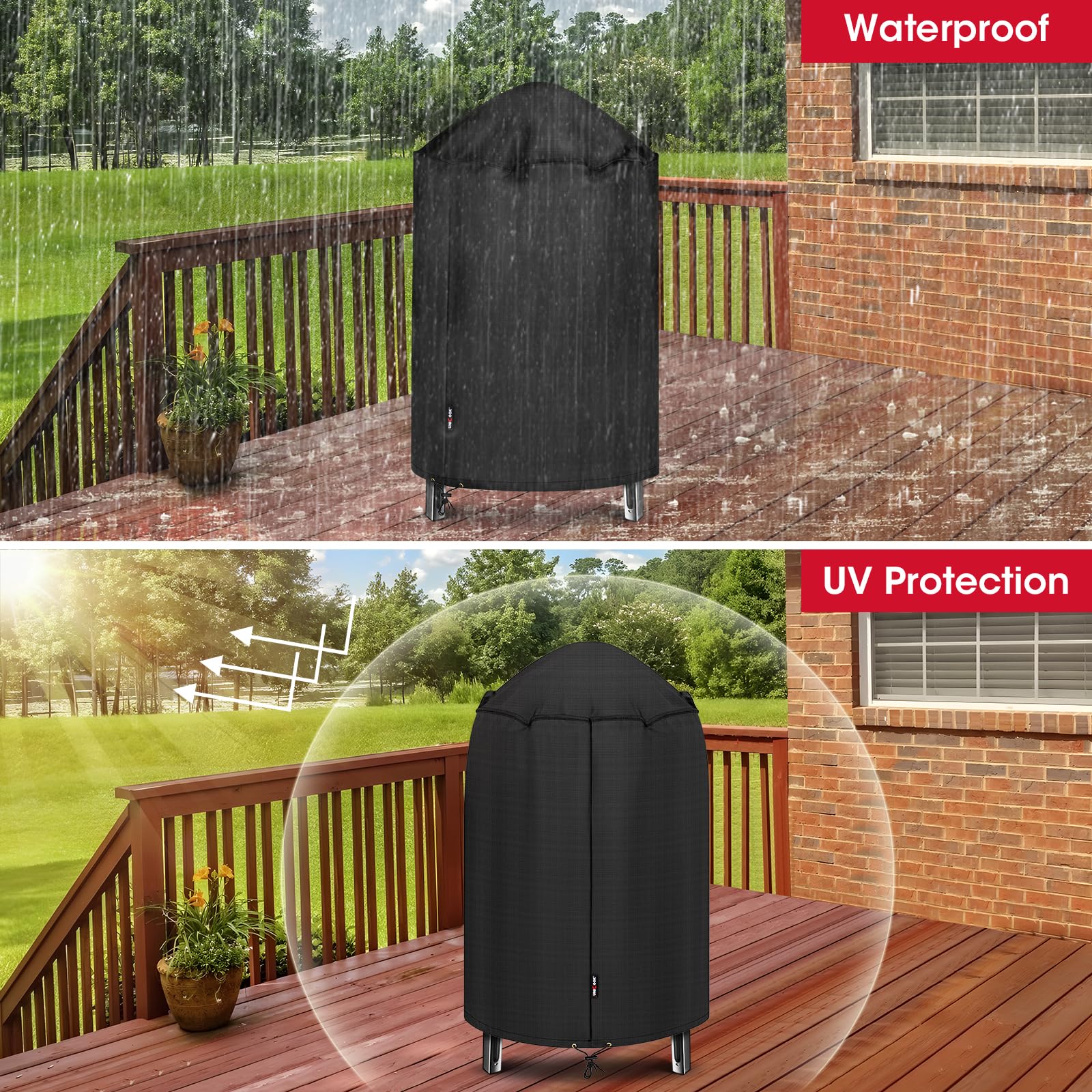 Unicook easy-clean exterior keeps the surface looking new after weather.