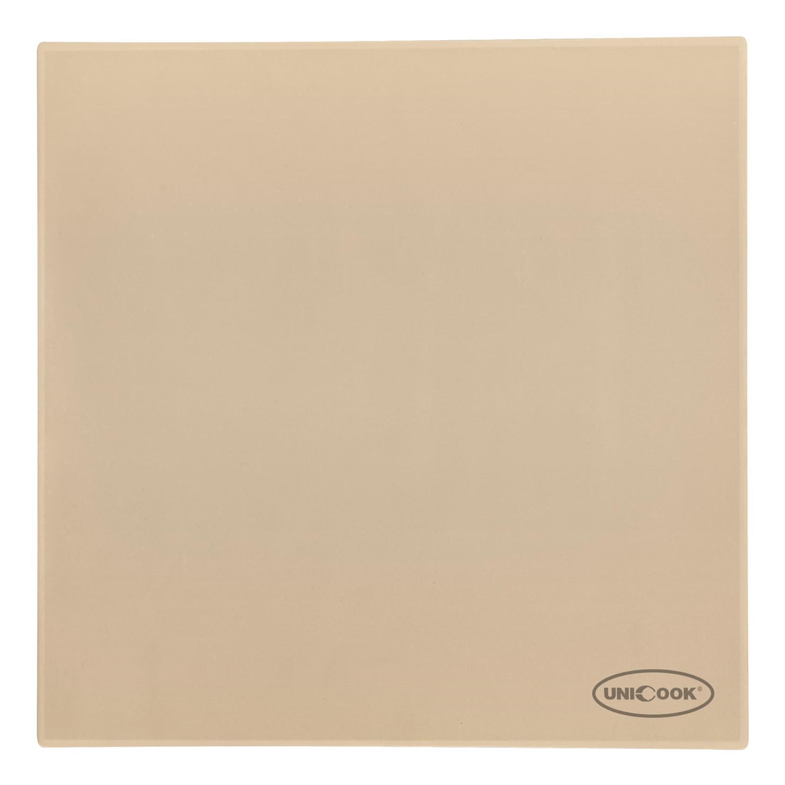 Unicook extra-large pizza stone in oven for large pizzas with even crust.