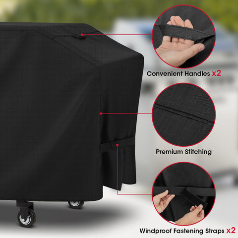 Unicook griddle cover cleans easily with a hose after use.